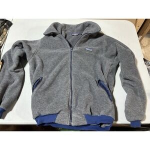 Vintage 90s Patagonia R3 Waffle Lined Full Zip Mock Neck Fleece Jacket USA Large